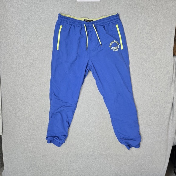 Abercrombie & Fitch Other - Abercrombie & Fitch Men Activewear Pants M Blue Nylon Polyester Jogger Athletic